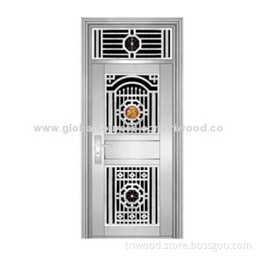 Steel Security Door with Stainless Steel Door Leaf, Customized Orders Welcomed